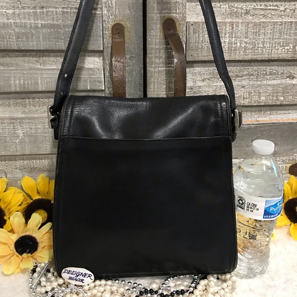 Auth~ COACH ~ Vintage Legacy Messenger Flap Bag # 6147 GUC! Black - Picture 6 of 12